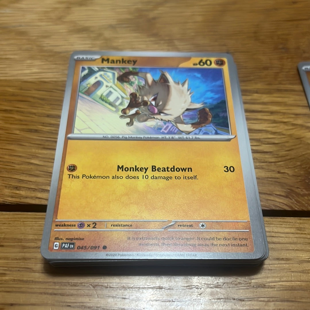 Paldean Fates: Mankey #45 Paldean Fates: Mankey #45